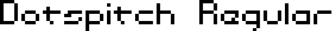Dotspitch Regular font - DOTSPITC.TTF