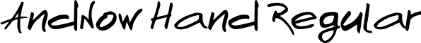 AndNow Hand Regular font - AndNow handwrite.otf