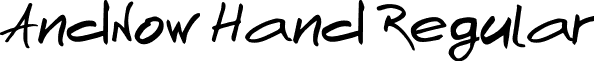 AndNow Hand Regular font - AndNow handwrite.ttf