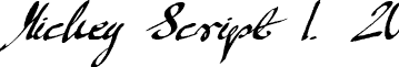 Mickey Script 1. 20 font - mickey_script.ttf