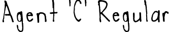 Agent 'C' Regular font - Agent _C.ttf