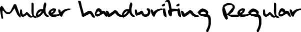 Mulder handwriting Regular font - mulder_hw.ttf