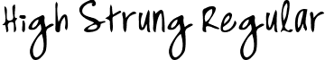 High Strung Regular font - high_strung.ttf