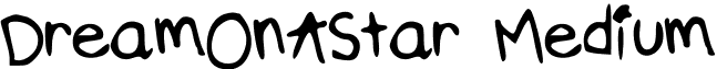 DreamOnAStar Medium font - DreamOnAStar%281%29.ttf