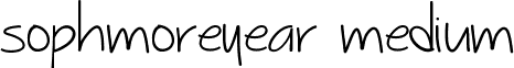 SophmoreYear Medium font - SophmoreYear.ttf