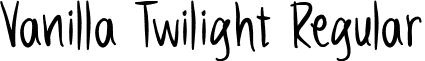 Vanilla Twilight Regular font - vanilla twilight.ttf