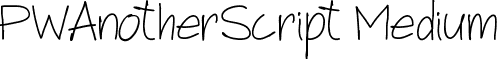 PWAnotherScript Medium font - PWAnotherScript.ttf