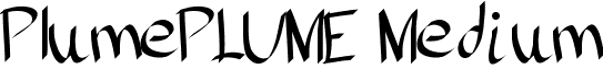 PlumePLUME Medium font - PlumePLUME.ttf