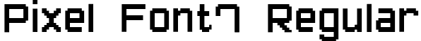 Pixel Font7 Regular font - pixel font-7.ttf