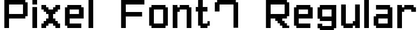 Pixel Font7 Regular font - pixel_font7.ttf