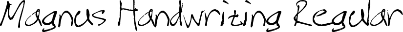 Magnus Handwriting Regular font - M-Hwr.ttf
