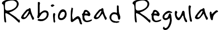 Rabiohead Regular font - rabiohead.ttf