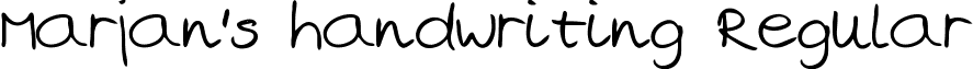 Marjan's handwriting Regular font - Marjan's handwriting.ttf