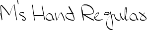 M's Hand Regular font - M's Hand.ttf.ttf
