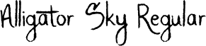 Alligator Sky Regular font - Alligator Sky.otf