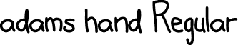 adams hand Regular font - adamhand.ttf