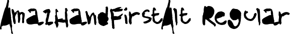 AmazHandFirstAlt Regular font - AmazHand_First_Alt.ttf