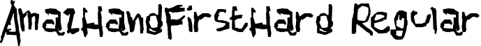 AmazHandFirstHard Regular font - AmazHand_First_Hard.ttf