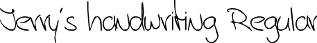 Jerry's handwriting Regular font - Jerry_B4s_handwriting.ttf