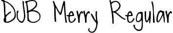 DJB Merry Regular font - DJB Merry.ttf