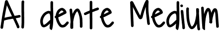 Al dente Medium font - Al dente.ttf