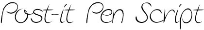 Post-it Pen Script font - Postit-Penscript.otf