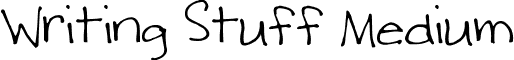 Writing Stuff Medium font - Writing_Stuff.ttf