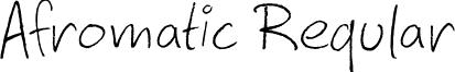 Afromatic Regular font - Afromatic.ttf