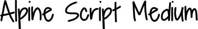 Alpine Script Medium font - Alpine Script.ttf