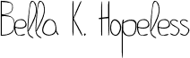 Bella K. Hopeless font - bellakhopeless.ttf