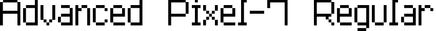 Advanced Pixel-7 Regular font - advanced_pixel-7.ttf