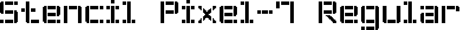 Stencil Pixel-7 Regular font - stencil_pixel-7.ttf