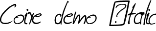 Coire demo Italic font - Coire_demo.ttf