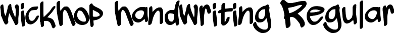 wickhop handwriting Regular font - wickhop-handwriting.ttf