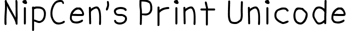 NipCen's Print Unicode font - NipCen s Print Unicode.ttf