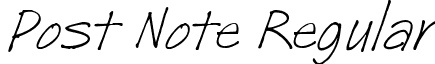 Post Note Regular font - Post_Note.ttf