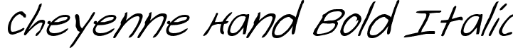 Cheyenne Hand Bold Italic font - cheyennebi.ttf