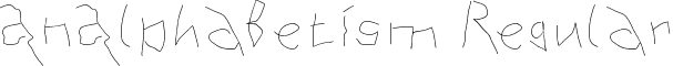 AnAlphaBetIsm Regular font - AnAlphaBetIsm.ttf