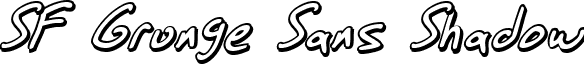 SF Grunge Sans Shadow font - SF Grunge Sans Shadow Italic.ttf