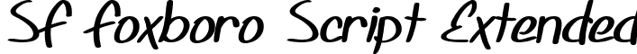SF Foxboro Script Extended font - SF Foxboro Script Extended Bold.ttf