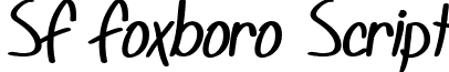 SF Foxboro Script font - SF Foxboro Script Bold.ttf