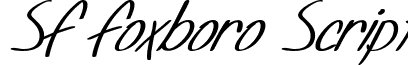 SF Foxboro Script font - SF Foxboro Script Italic.ttf