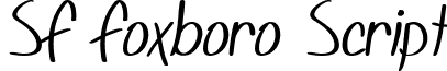 SF Foxboro Script font - SF Foxboro Script.ttf
