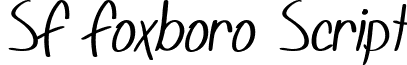 SF Foxboro Script font - SFFOXBO.ttf