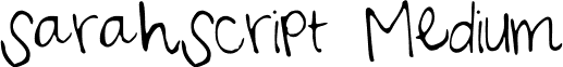 SarahScript Medium font - SarahScript.ttf