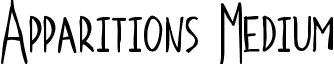 Apparitions Medium font - Apparitions.ttf