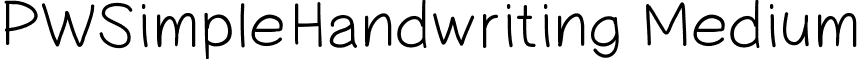 PWSimpleHandwriting Medium font - PWSimpleHandwriting.ttf