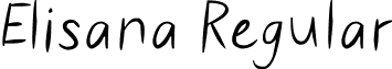 Elisana Regular font - Elisana.ttf