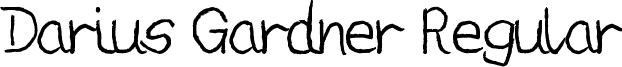Darius Gardner Regular font - Darius Gardner_'s Handwriting Regular_3.ttf