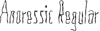 Anoressic Regular font - Anoressic.otf